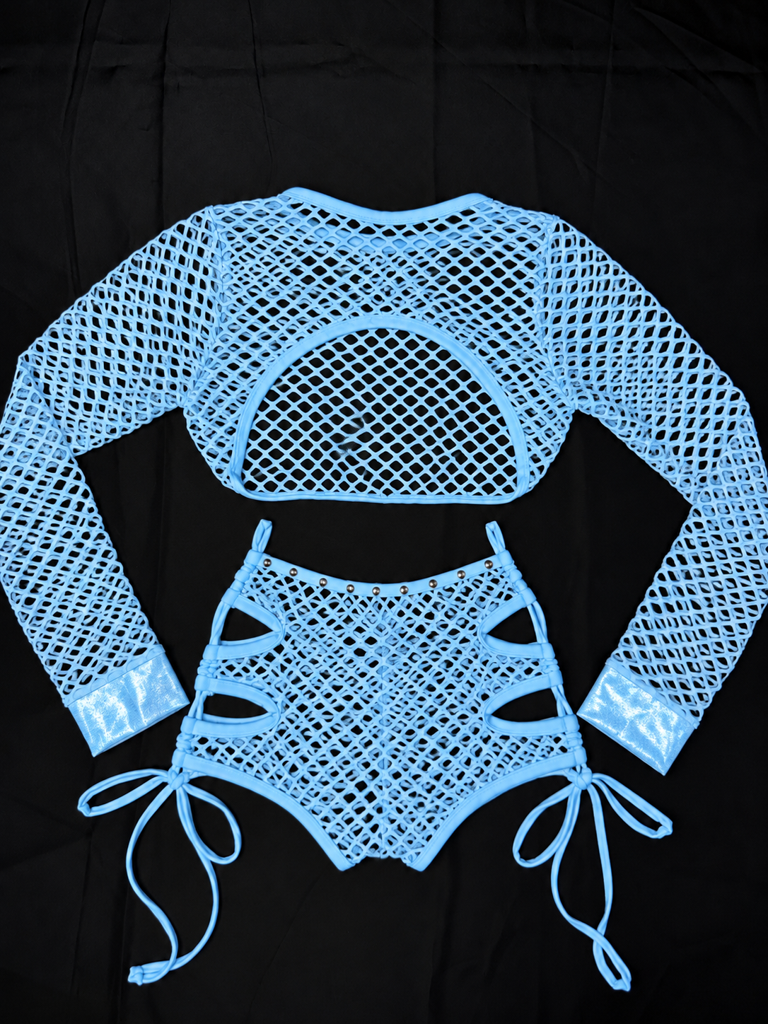 Baby Blue Net & Mystique Baby Blue Two-Piece Lingerie Outfit