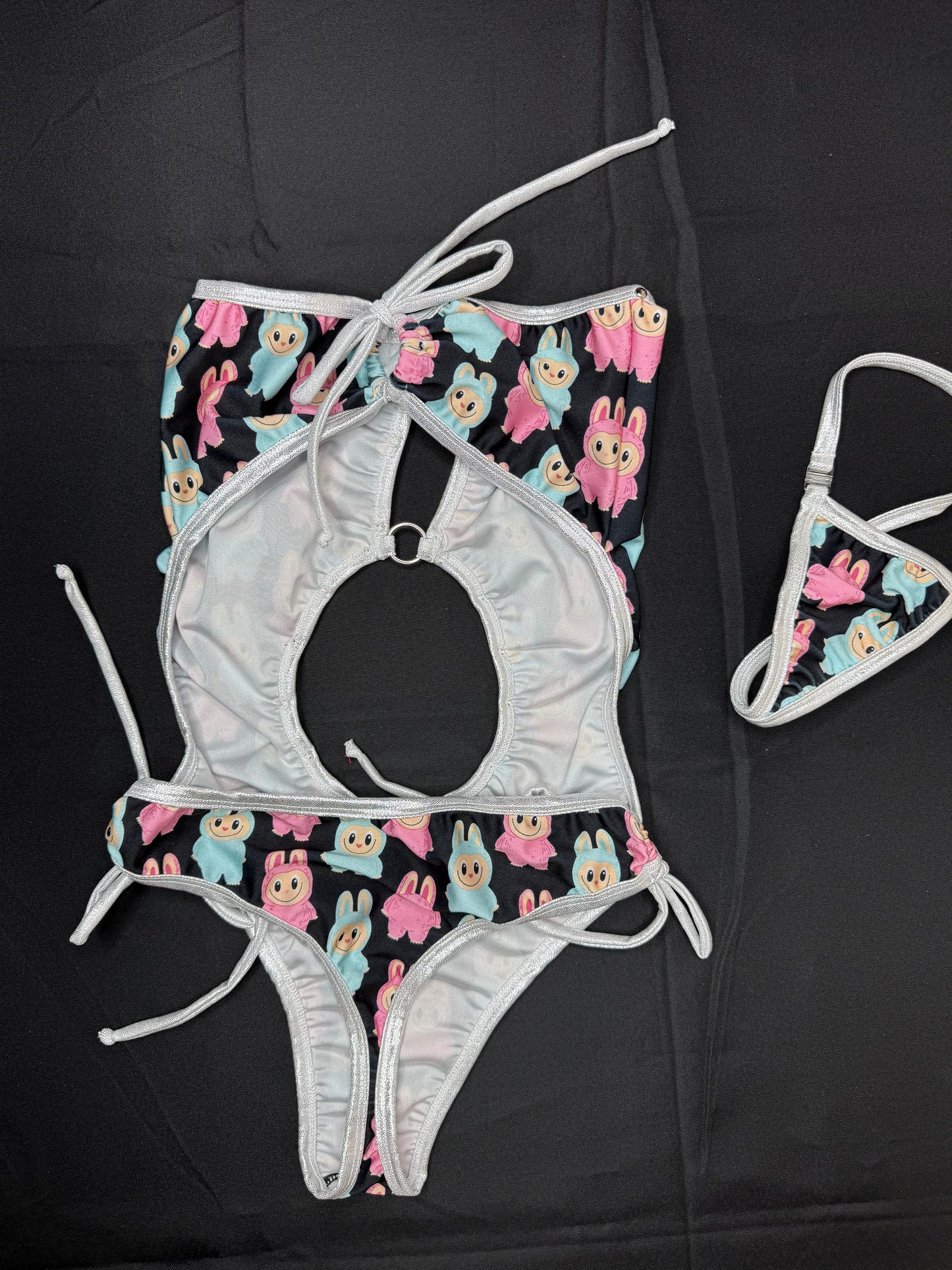 Designer Bunny One-Piece Lingerie Outfit