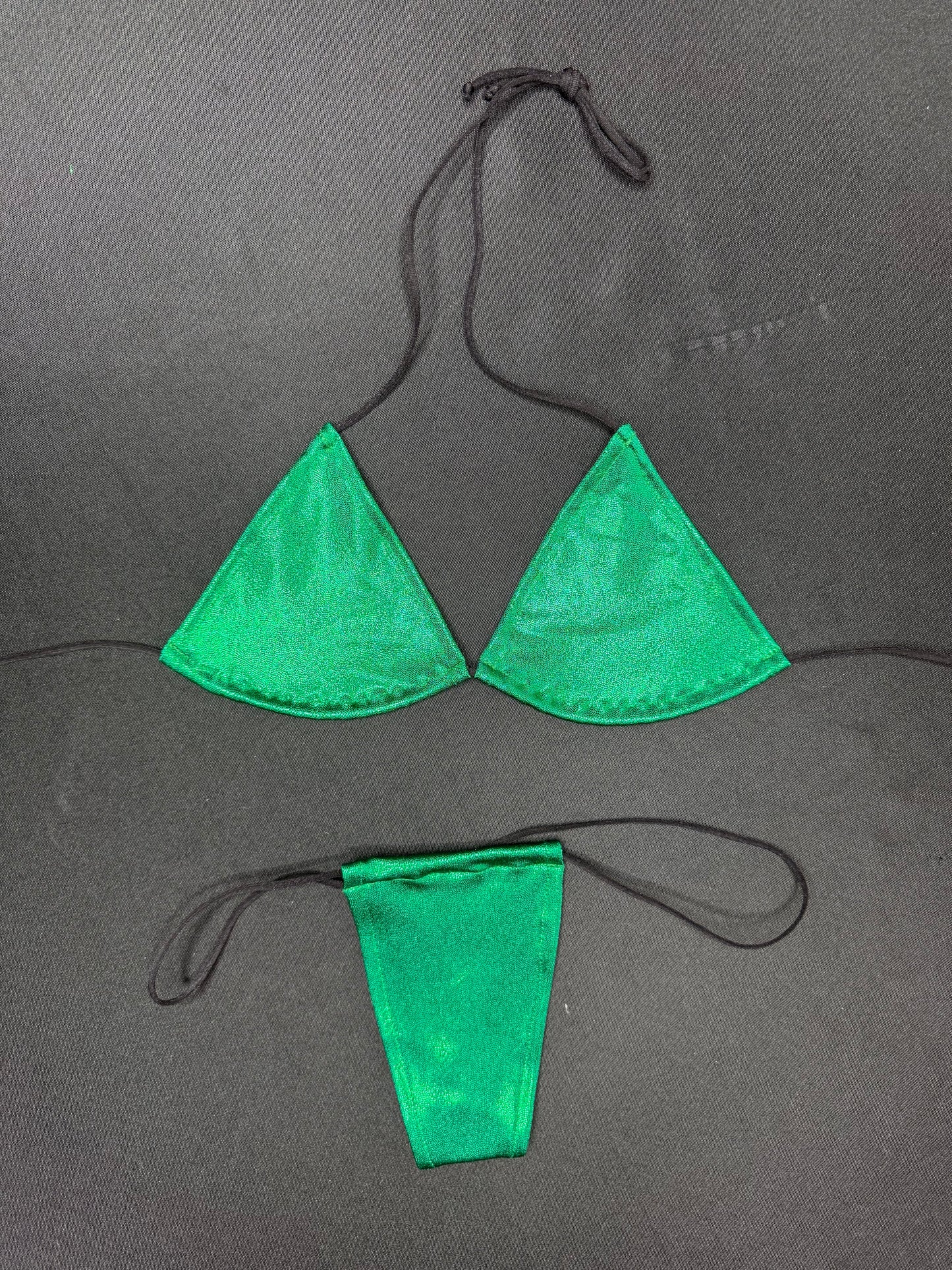 Kelly Green St Patty’s Two-Piece Micro Bikini Lingerie Outfit