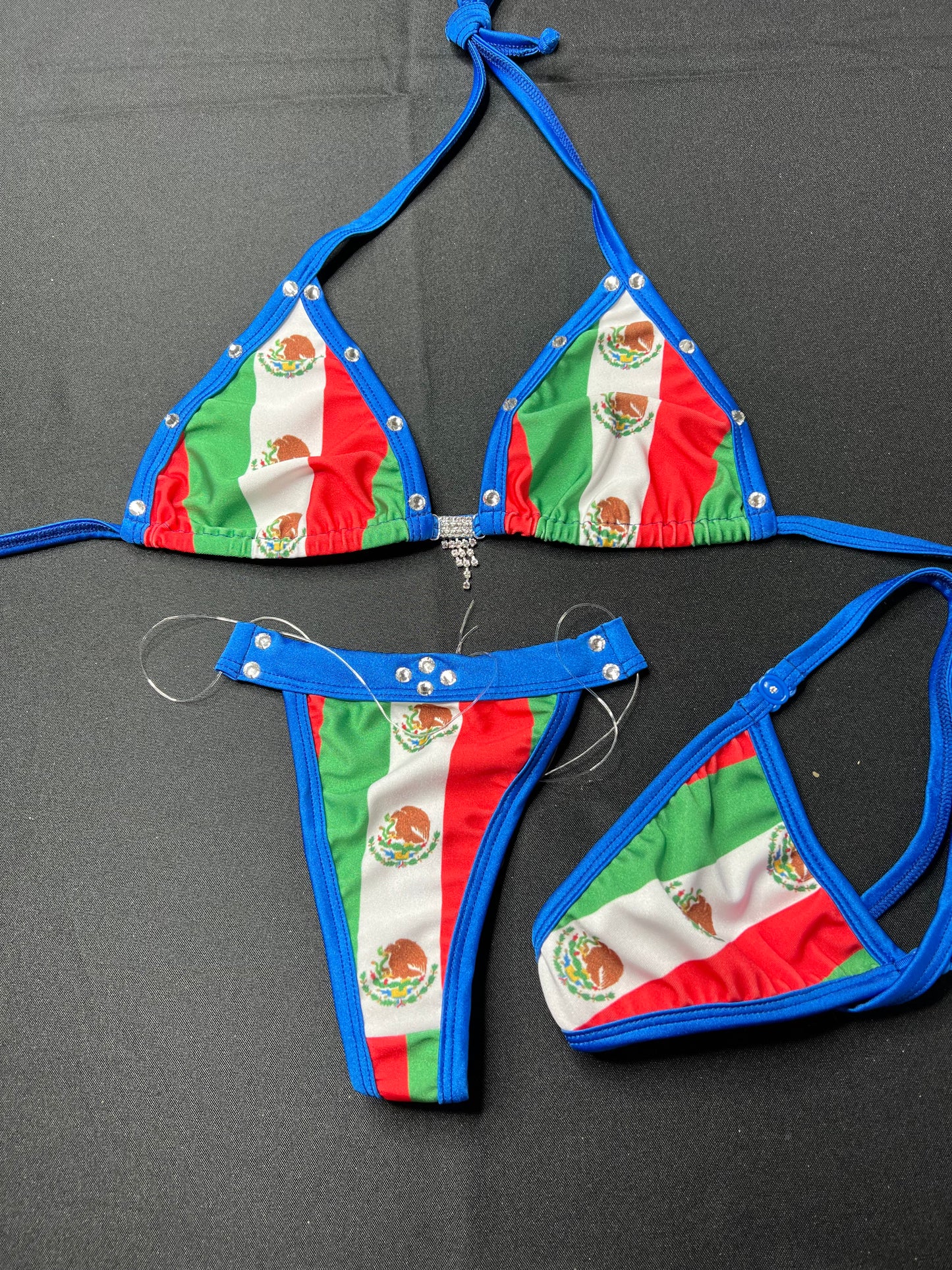 Mexico/Cinco de Mayo inspired Two-Piece Bikini Exotic Dancer Outfit