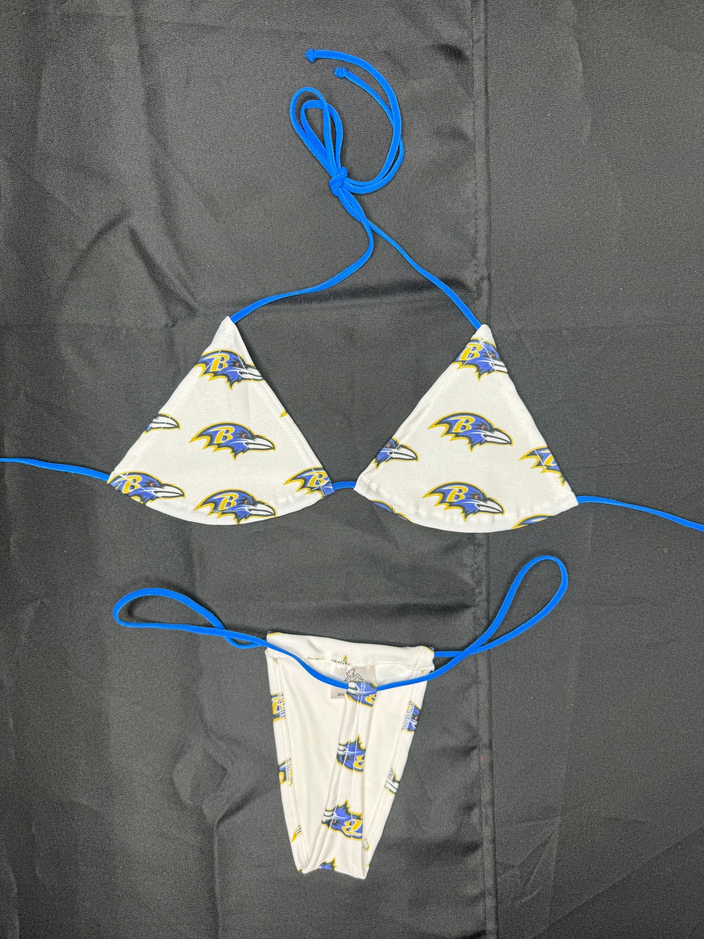 Ravens Two-Piece Micro Bikini Lingerie Outfit