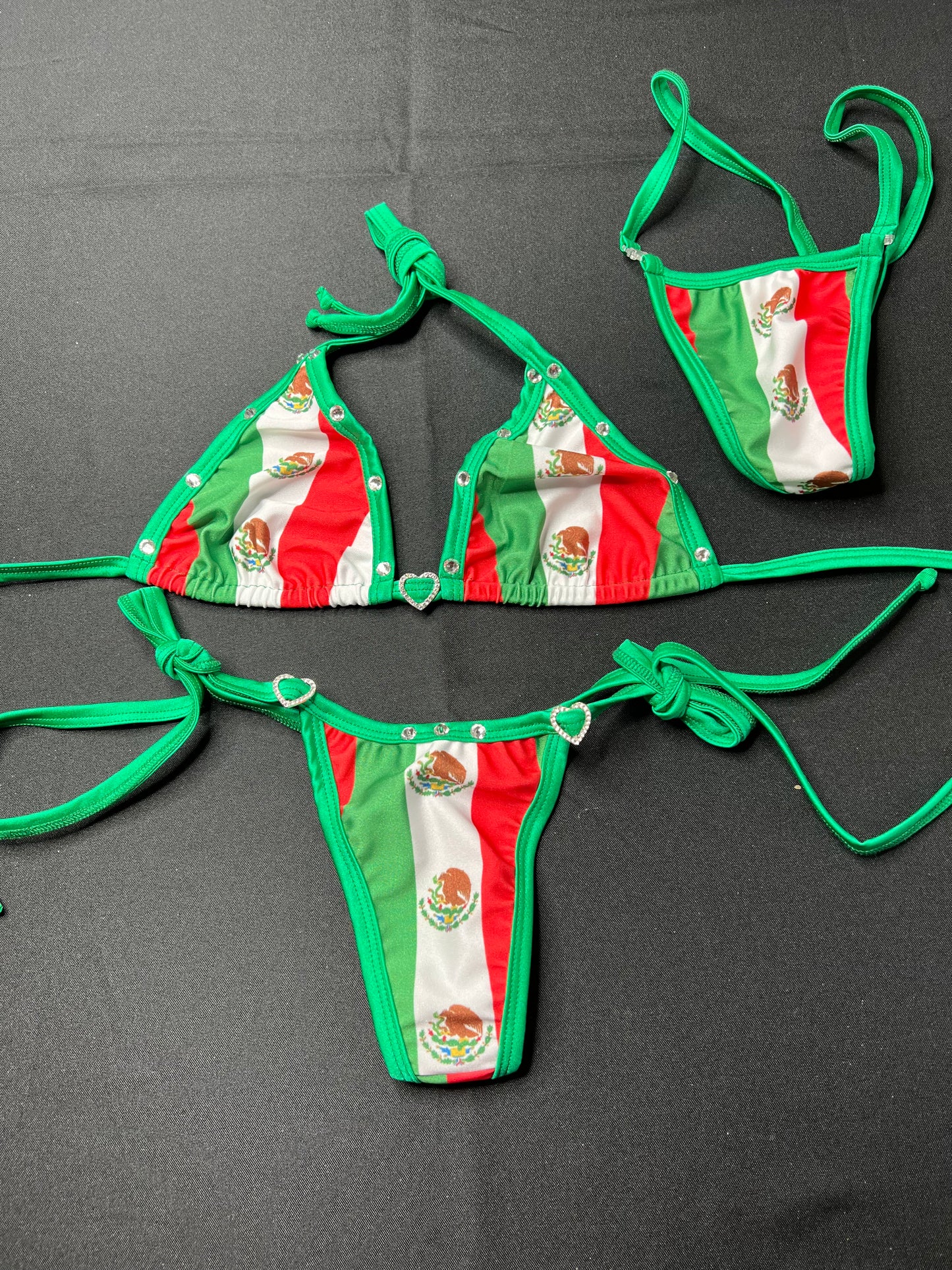 Mexico/Cinco de Mayo inspired Two-Piece Bikini Exotic Dancer Outfit