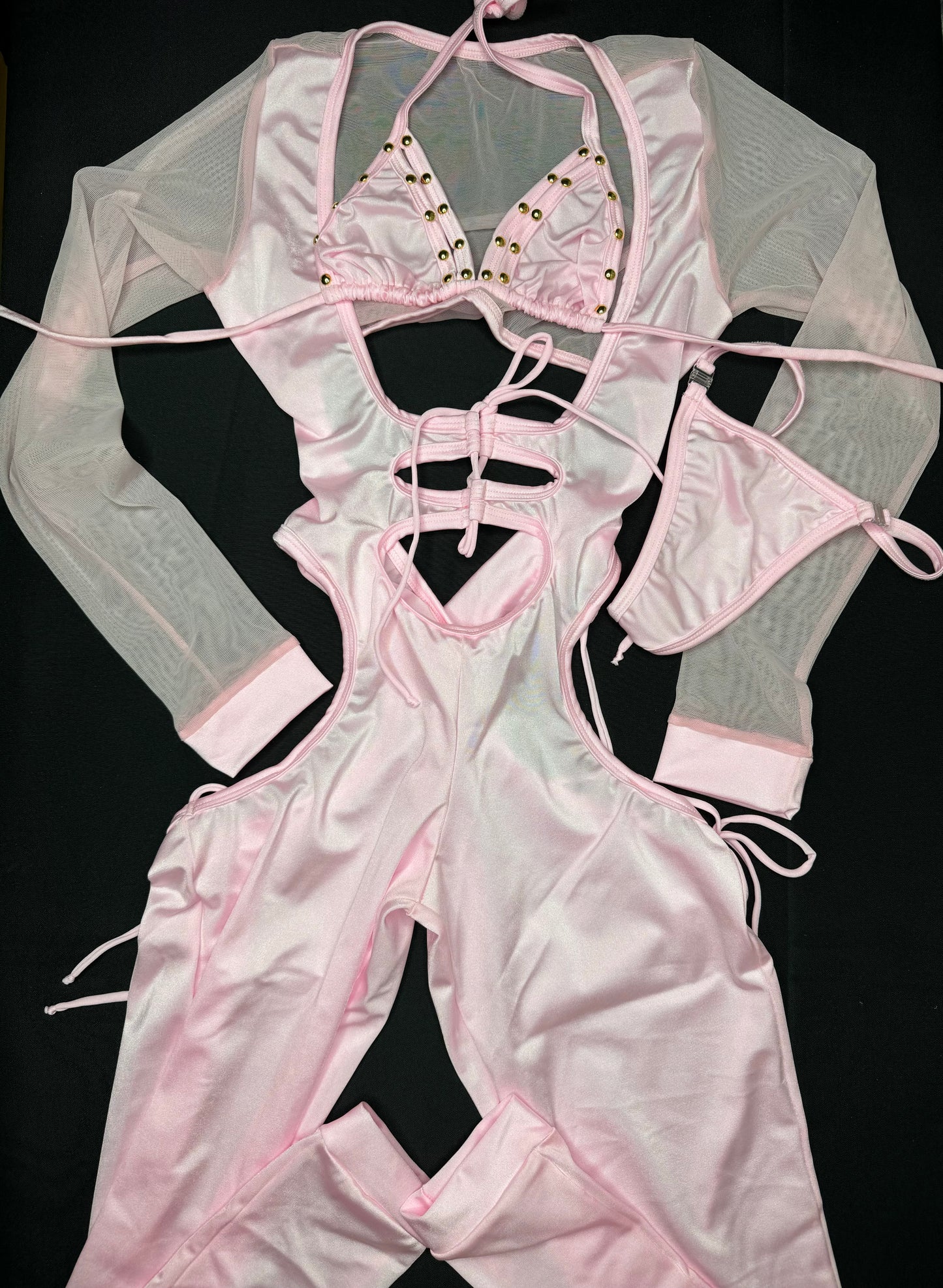 Baby Pink Bartender Body Suit Outfit