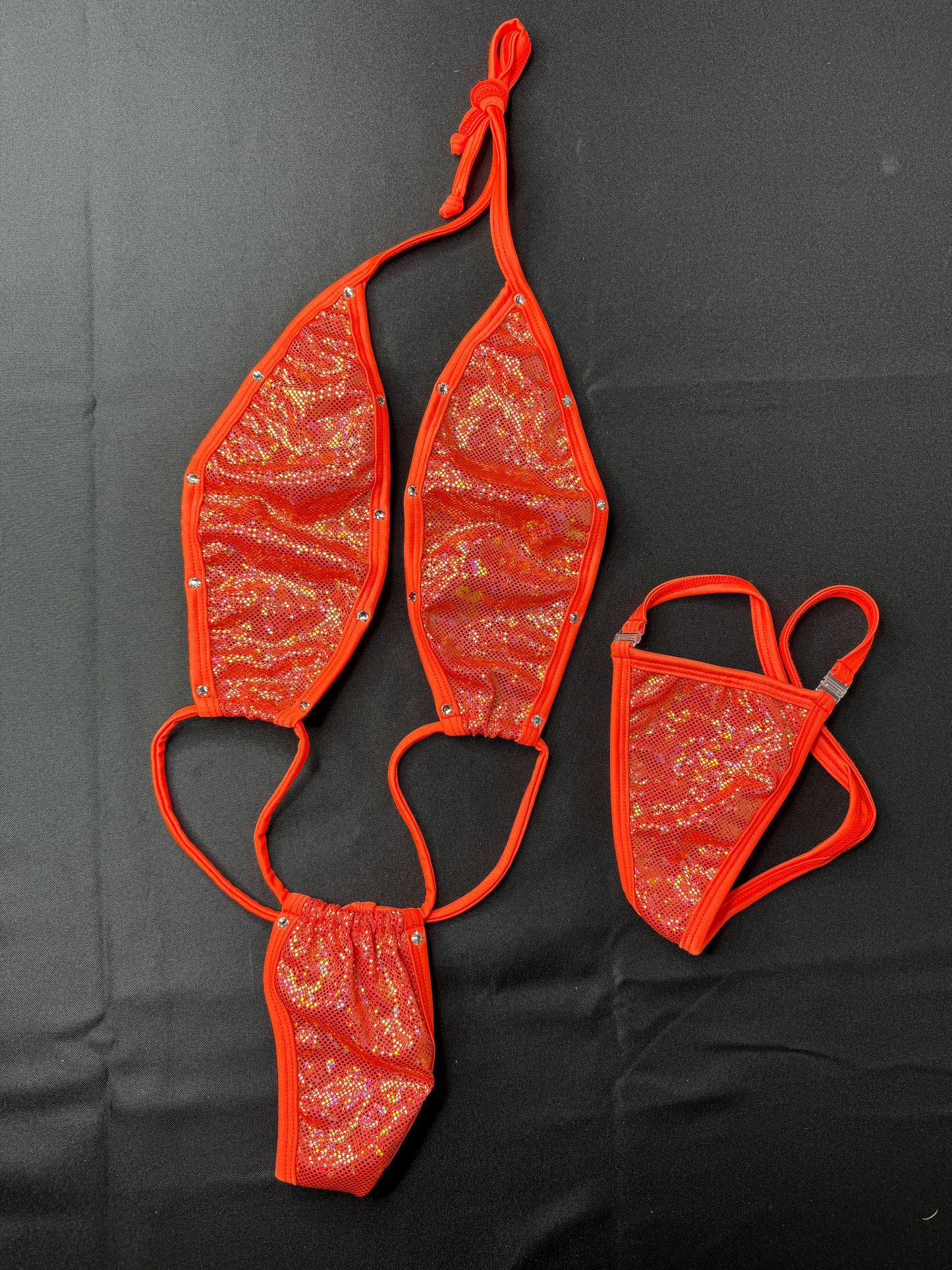 Orange Slingshot Stripper Outfit