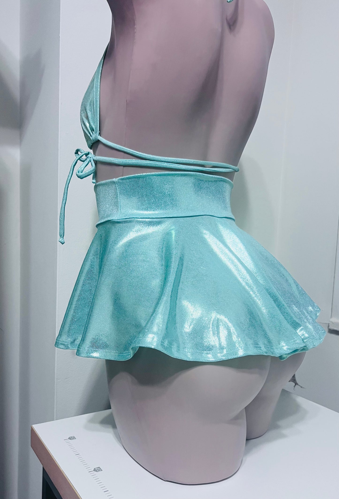 Mint Mini Skirt/Bikini Top Rave Outfit