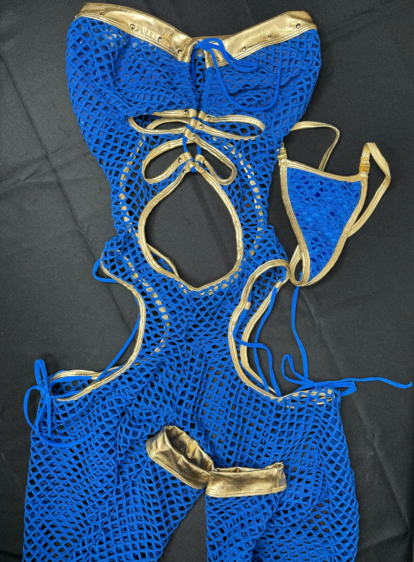 Royal Blue/Gold Bartender Full Body Suit