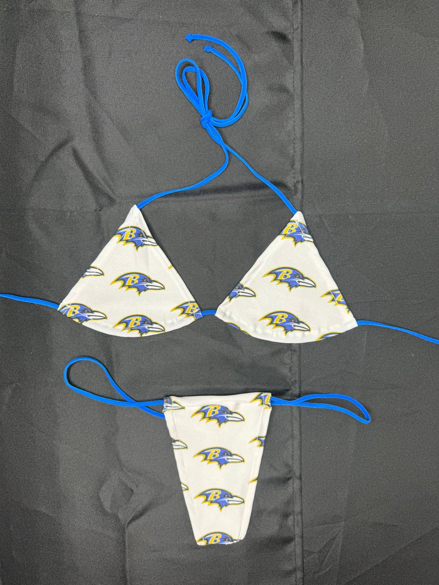 Ravens Two-Piece Micro Bikini Lingerie Outfit