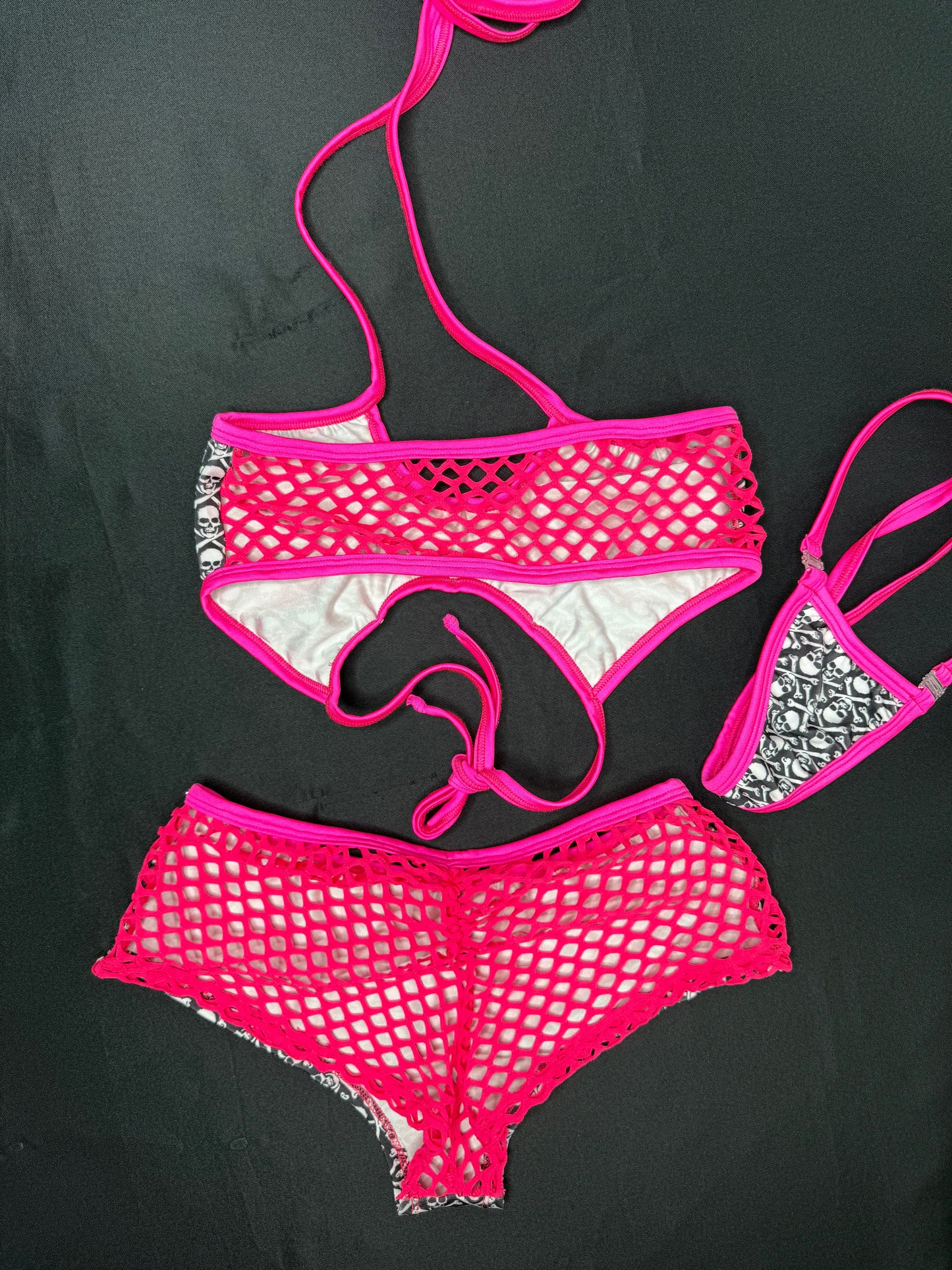 Skull and Cross Bones Sports Bra/Shorts Two-Piece Lingerie