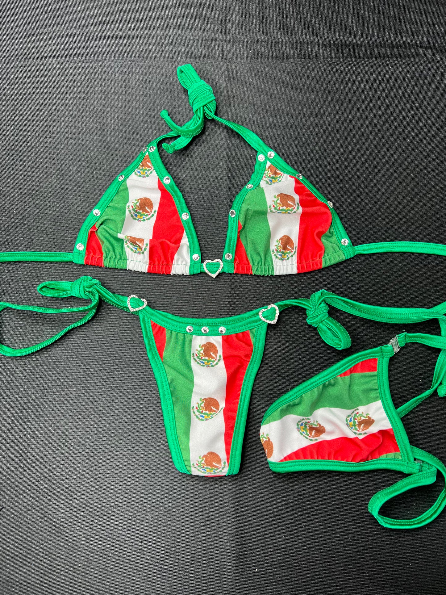 Mexico/Cinco de Mayo inspired Two-Piece Bikini Exotic Dancer Outfit