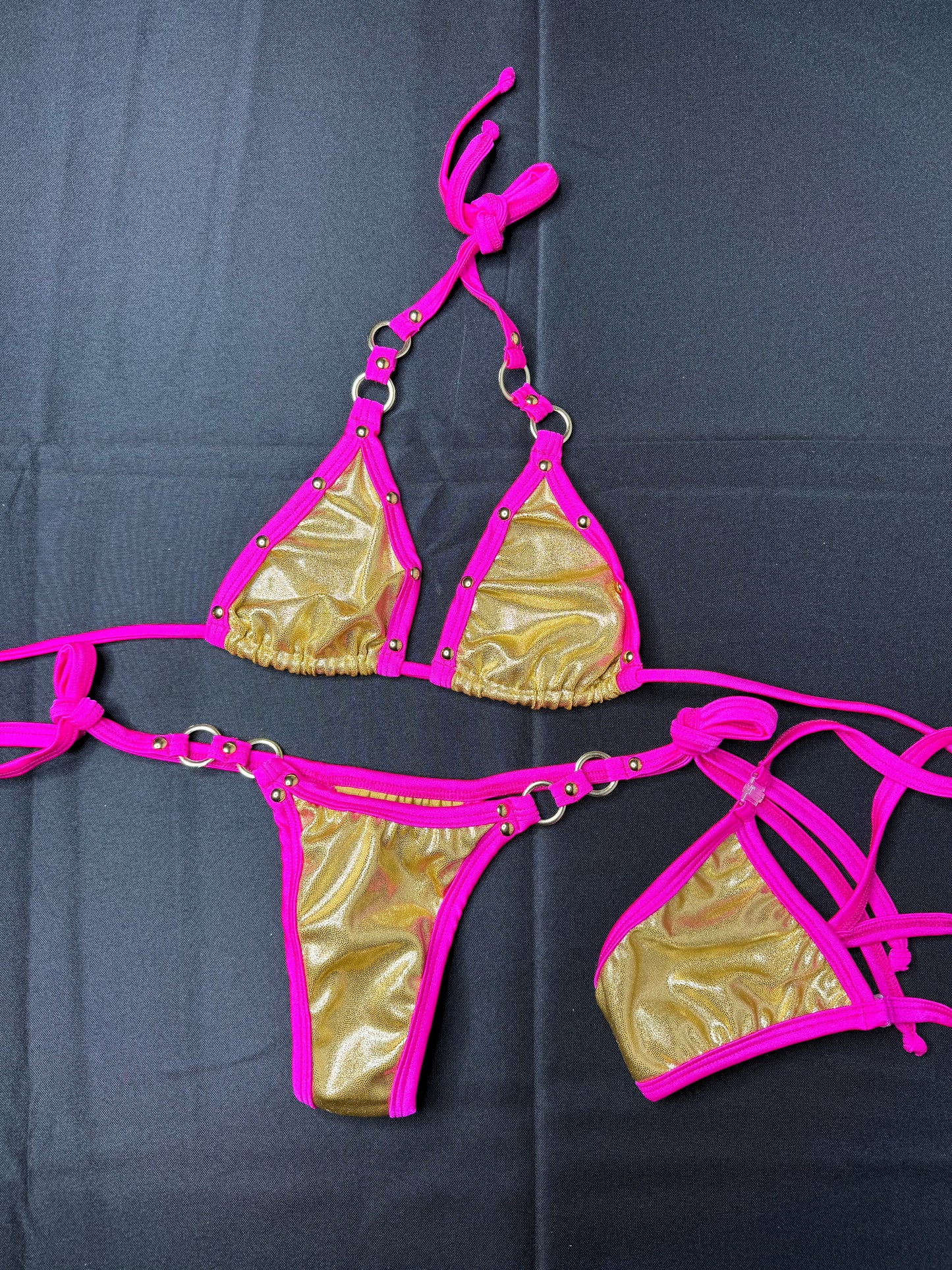 Exotic Dancer Side-Tie Bikini Two-Piece Outfit
