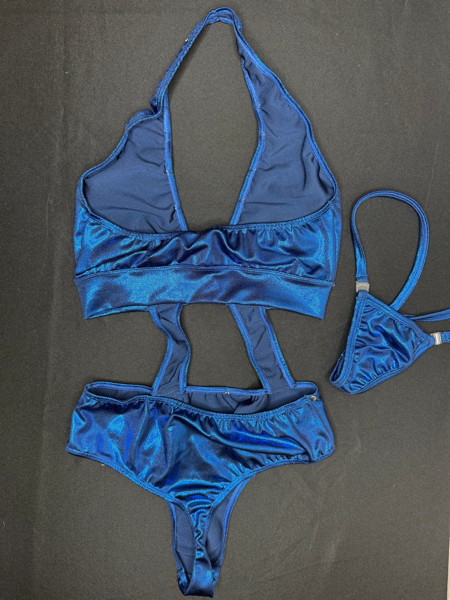 Royal Blue One-Piece Lingerie Outfit