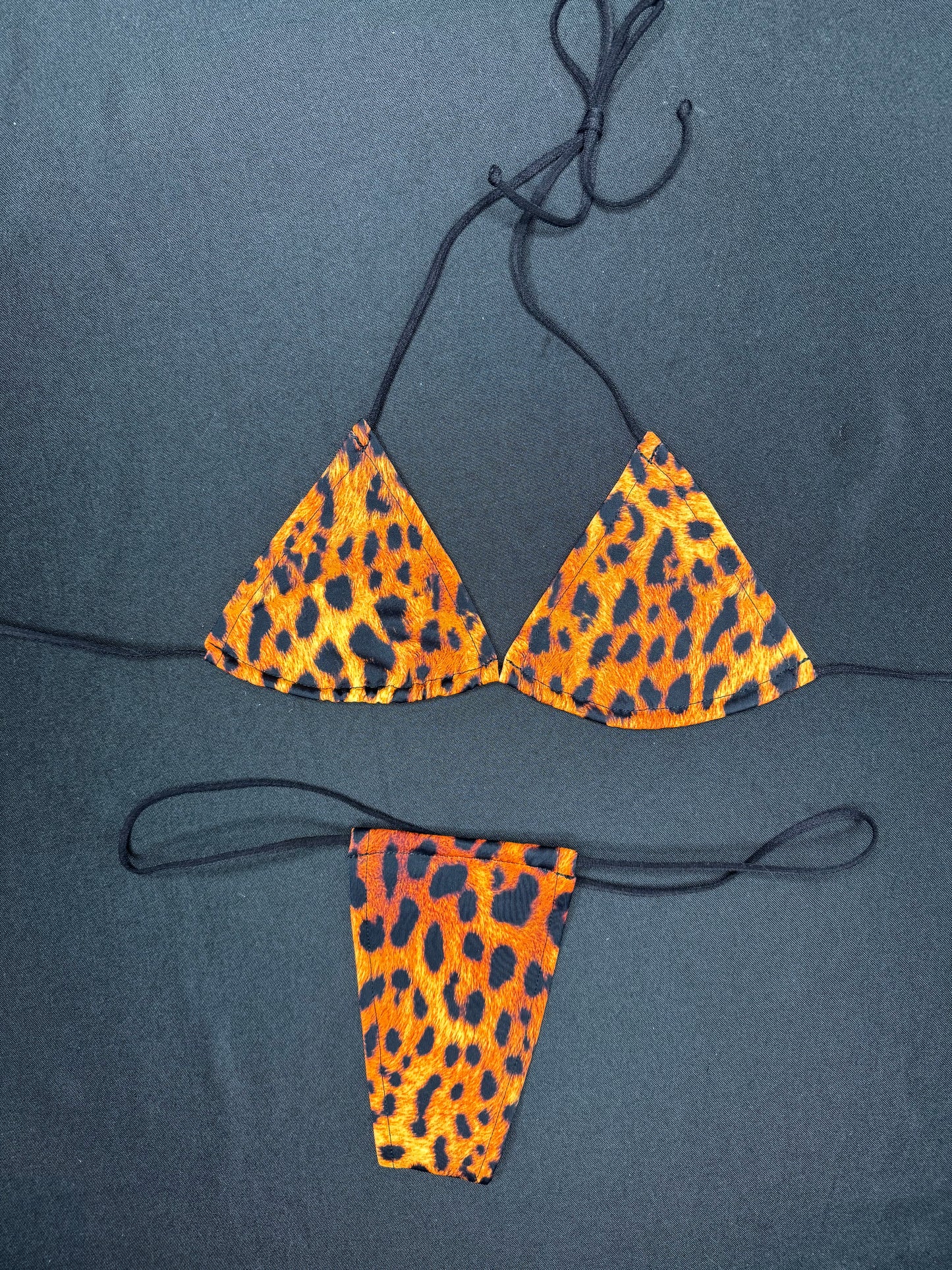 Animal Print Micro Bikini Lingerie Outfit
