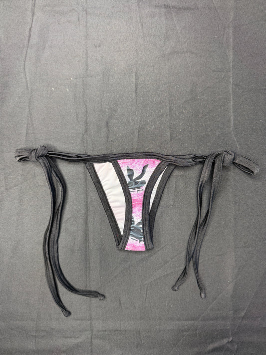 Black/Pink Bunny Spandex Two-Piece Bikini Lingerie Outfit