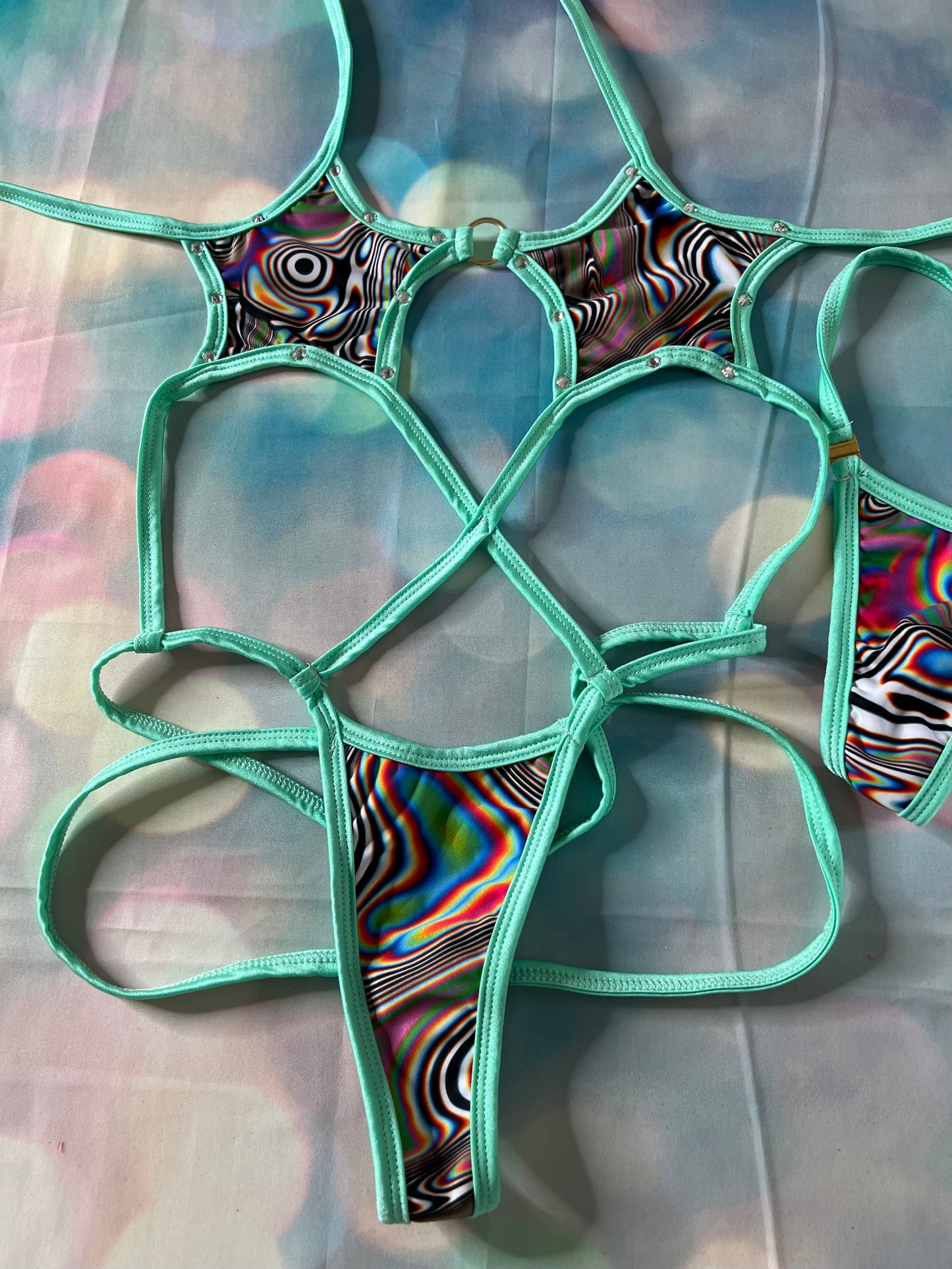 Baby Pink Exotic Dance Wear One-Piece Outfit Seductive Lingerie