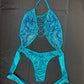 Teal Animal Print One-Piece Lingerie Outfit