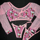 Baby Pink Mesh Strawberry Kitty Spandex Two-Piece Lingerie Outfit