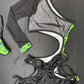 Neon Green/Black Single Sleeve One-Piece Romper Lingerie Outfit