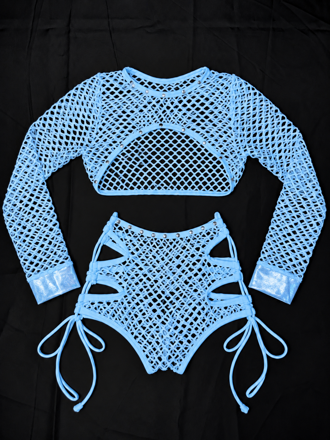 Baby Blue Net & Mystique Baby Blue Two-Piece Lingerie Outfit