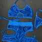 Royal Blue Sports Bra/Shorts Two-Piece Lingerie Outfit