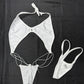 Metallic White Spandex Sling-Shot Lingerie Outfit