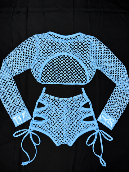Baby Blue Net & Mystique Baby Blue Two-Piece Lingerie Outfit