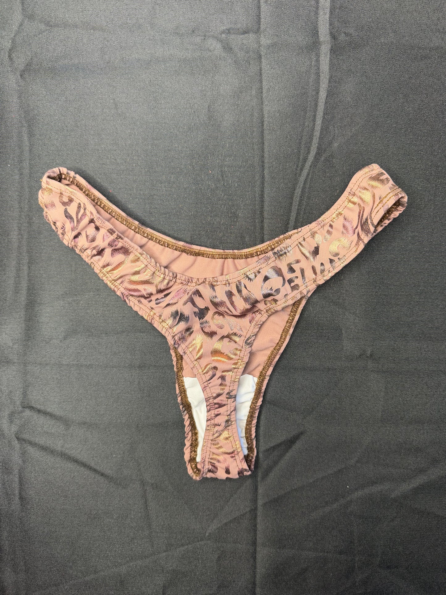 Cheetah Animal Print/Brown Mesh Cheeky Thong One-Piece Lingerie Outfit