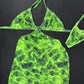 Cosmic Green One-Piece Dress Outfit