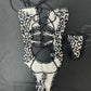 Silver/Black Cheetah Animal Print Print One-Piece Lingerie Outfit