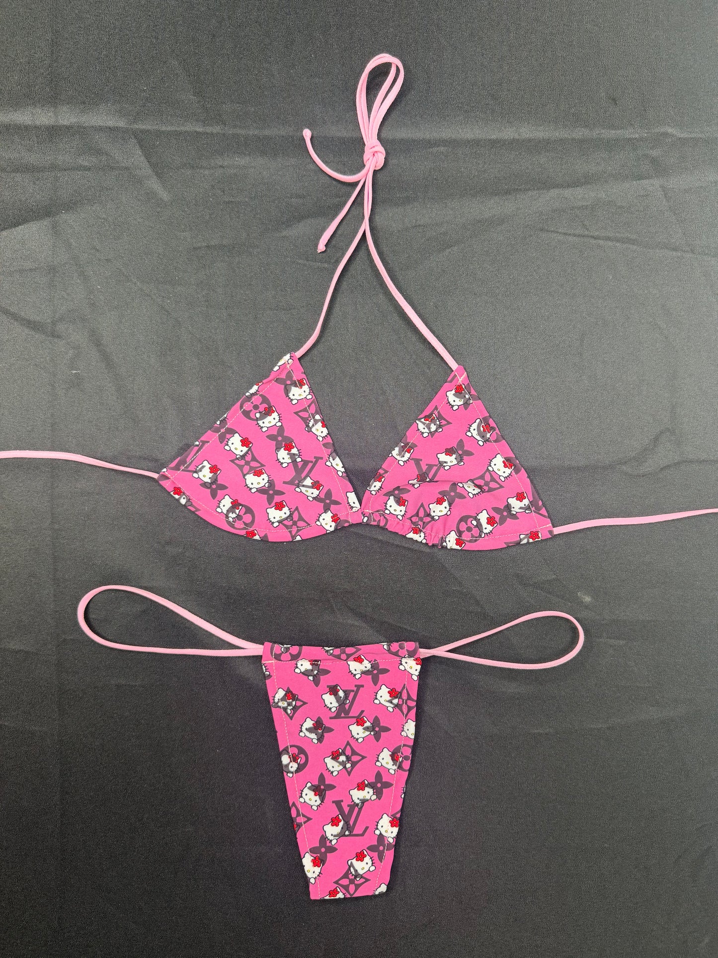 Designer Kitty Micro Bikini Lingerie Outfit