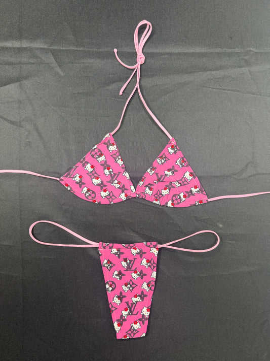 Designer Kitty Micro Bikini Lingerie Outfit