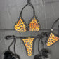 Tiger Animal Print Two-Piece Bikini Lingerie Outfit