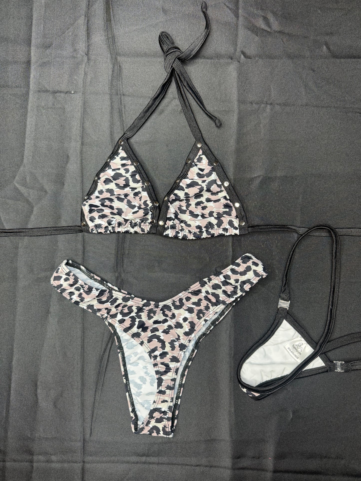Cheetah Animal Print Bikini Top/Cheeky Thong Lingerie Outfit