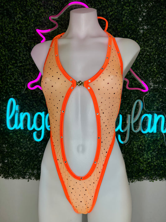 Exotic Dance Wear Mesh Outfit Sexy Stripper Attire for Nightclubs