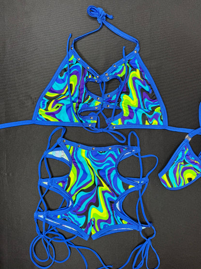 Cosmic Bikini Top/Shorts Two-Piece Lingerie Outfit