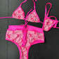 Hot/Baby Pink High Waisted Short Two-Piece Stripper Outfit
