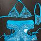 Cosmic Turquoise Bikini Top/Shorts Two-Piece Lingerie Outfit