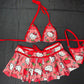 Kitty Spandex Bikini Top/Skirt Two-Piece Lingerie Outfit