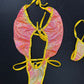 Tie Dye Shatter Glass Hologram One-Piece Lingerie Outfit