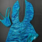 Metallic Aqua/Teal One-Piece Stripper Outfit