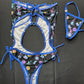 Purple/Black One-Piece Exotic Dancer Outfit