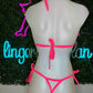 heart latex bikini two-piece stripper outfit