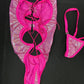 Hot Pink Micro Dot Spandex One-Piece Lingerie Outfit