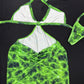 Cosmic Green One-Piece Dress Outfit