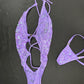Lavender Sequence Lace One-Piece Lingerie Outfit