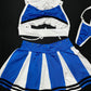 Blue/White Two-Piece Skirt Lingerie Outfit