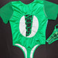 Green Animal Print Short Sleeve One-Piece Lingerie Outfit