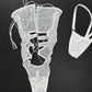 White Sparkle Mesh One-Piece Lingerie Outfit