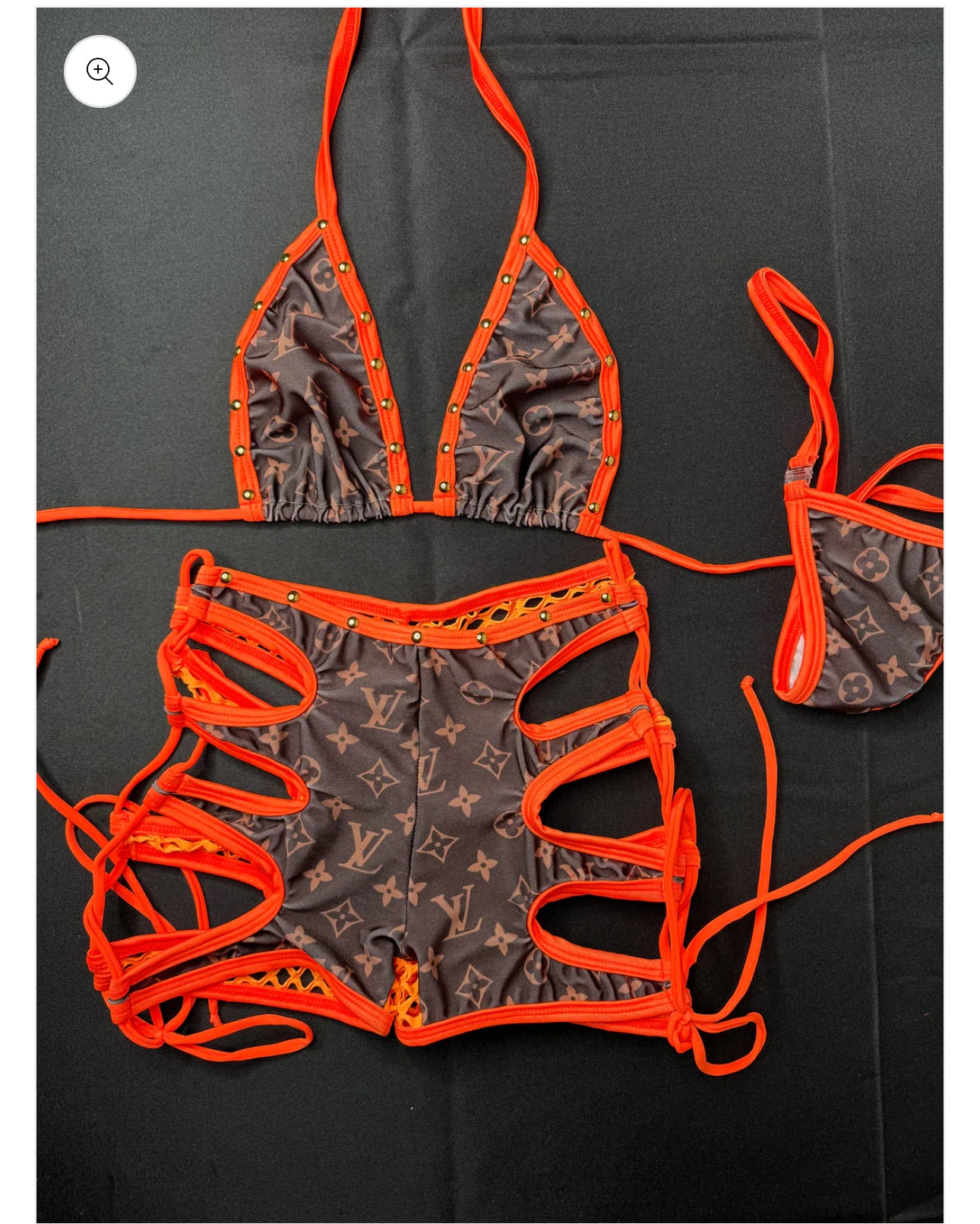 Exotic Dance Wear Two-Piece Outfit Sensual Black/Hot Pink