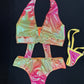 Pink/Yellow Ombré One-Piece Lingerie Outfit