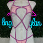 Baby Pink/Shimmer Lavender One-Piece Exotic Dancer Outfit